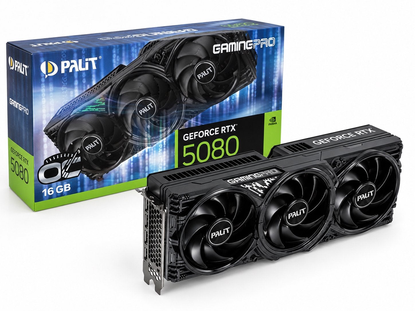 Palit GeForce RTX 5080 GamingPro 16GB Videokaart + garantie, Ophalen, GDDR6, Zo goed als nieuw, HDMI