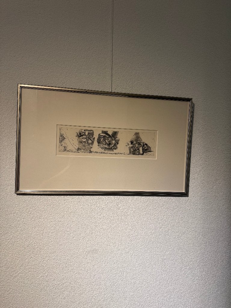 Prachtige Abstracte Ets / Grafiek in Kwaliteitslijst, Ophalen of Verzenden