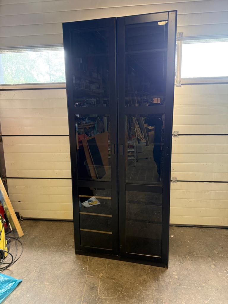 IKEA Pax kast met glazen deuren en lades, Huis en Inrichting, Ophalen, Meerdere deuren, Zo goed als nieuw, 50 tot 75 cm