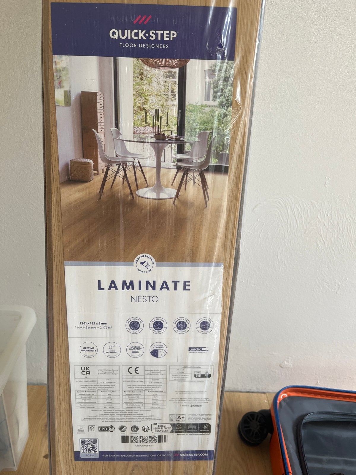 Gratis Quick Step Nesto laminaat - ca. 1 tot 1.2 m2, Huis en Inrichting, Stoffering | Vloerbedekking, Ophalen of Verzenden, Zo goed als nieuw
