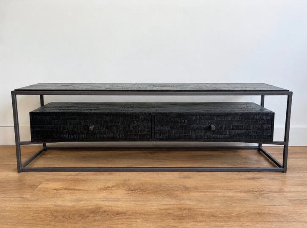 Modern Tv-meubel, 100 tot 150 cm, Zo goed als nieuw, Minder dan 100 cm, 25 tot 50 cm