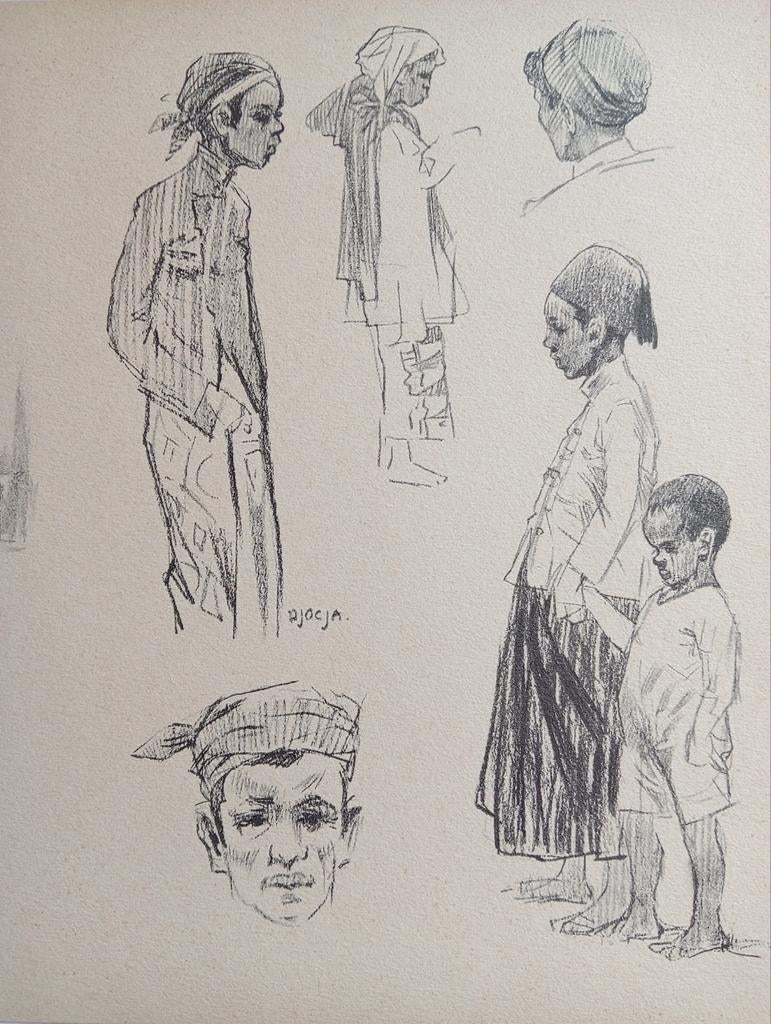 Gabrielse prent Nederlands Indië Indonesië, Ophalen of Verzenden, Voor 1940, Gebruikt, Overige onderwerpen