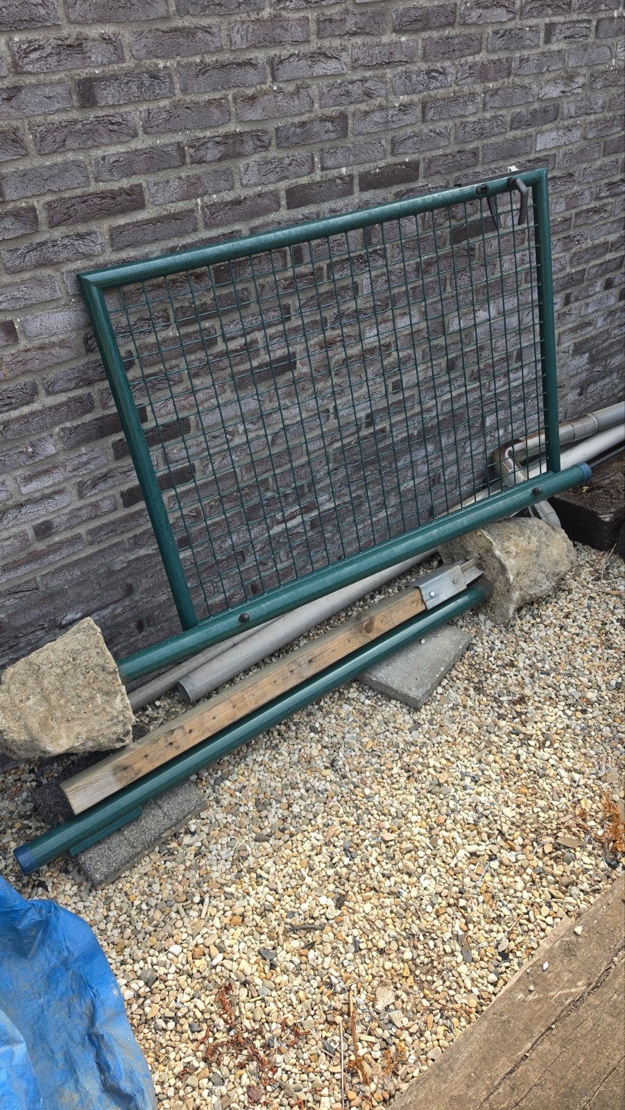 Groen hekwerkdeel, Tuin en Terras, Tuinhekken en Hekwerk, Ophalen, Gebruikt, IJzer, Gaashekwerk