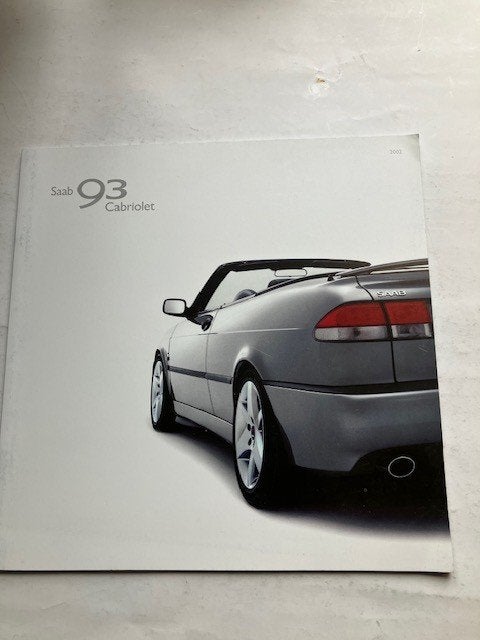 Saab 9-3 Cabriolet Brochure 2002   met prijslijst    (Duits), Ophalen of Verzenden, Gelezen, Overige merken
