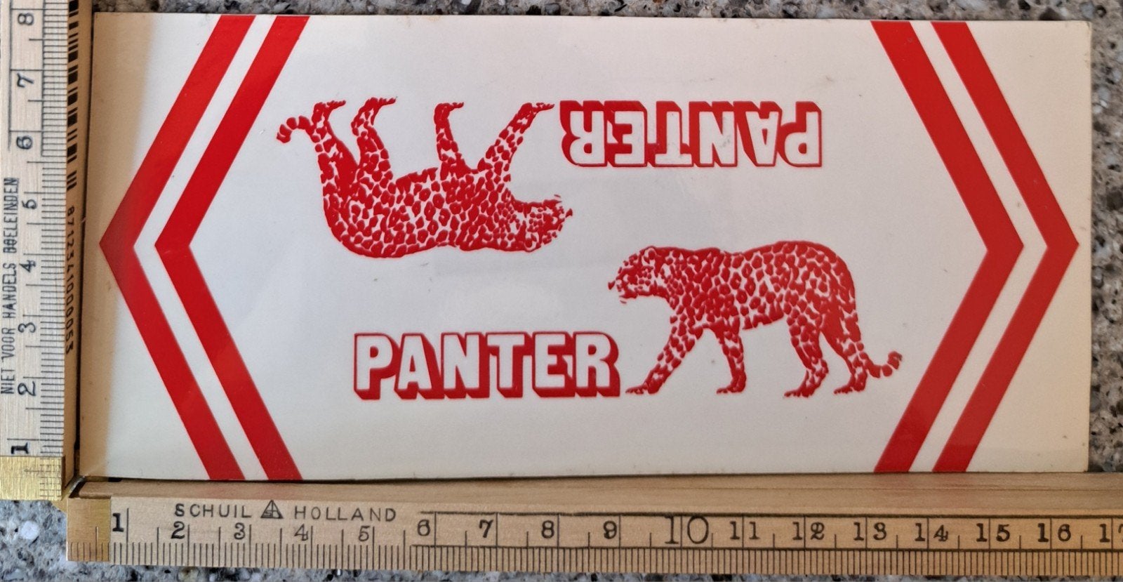 Vintage sticker Panter sigaren merk logo tabak, Ophalen of Verzenden, Zo goed als nieuw