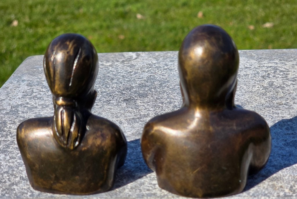 MAN EN VROUW / setprijs / bronzen beeld, Ophalen of Verzenden, Brons, Beeld