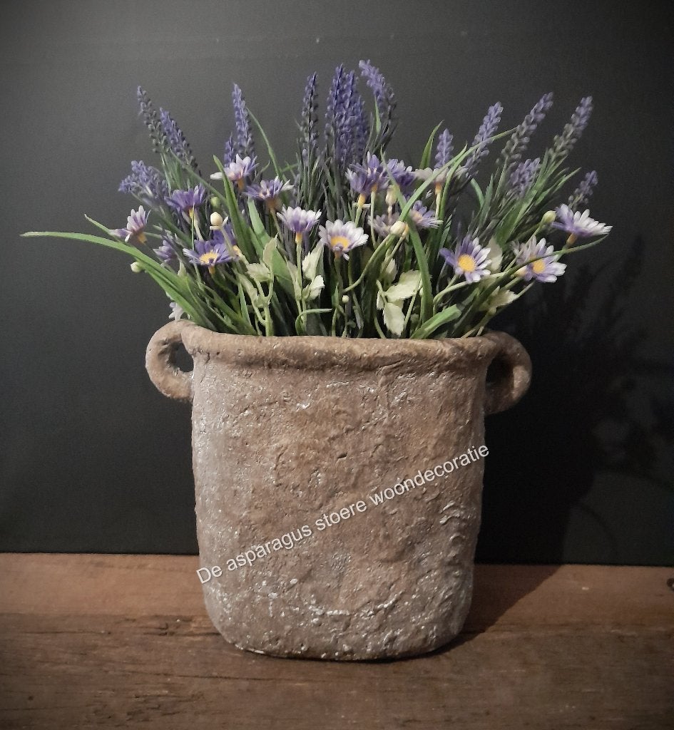 NIEUW Stenen vensterbank pot, Steen, Rond, Ophalen of Verzenden, Binnen