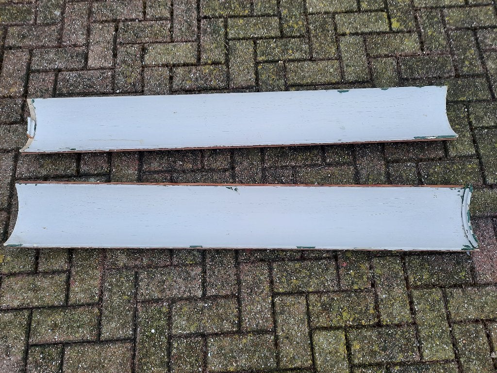 Schouw schaal delen (2 stuks) hoekronding, Ophalen, Gebruikt, Vrijstaande haard, Overige soorten