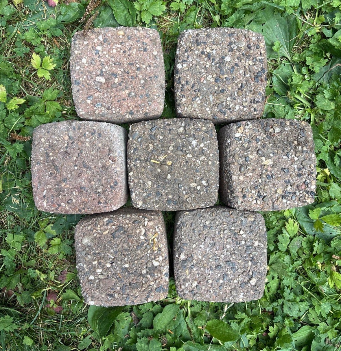 Rode betonnen 10x10 terras tegels klinkers, Doe-het-zelf en Verbouw, Tegels, Ophalen, Gebruikt, Keramiek, Overige typen