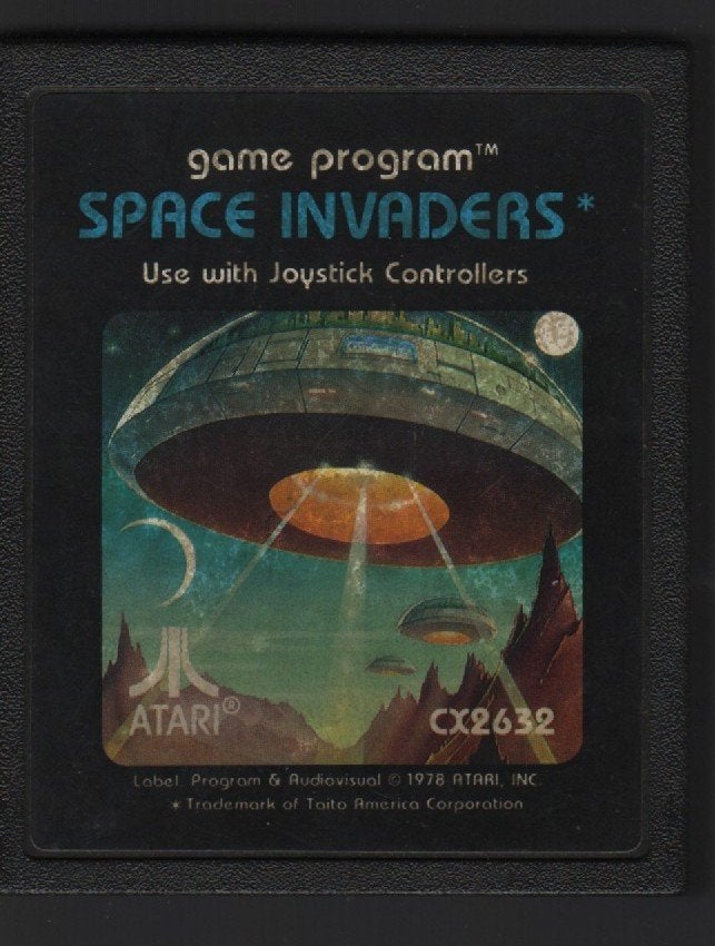 atari 2600 space invaders black label, Spelcomputers en Games, Avontuur en Actie, Gebruikt, 1 speler, Eén computer