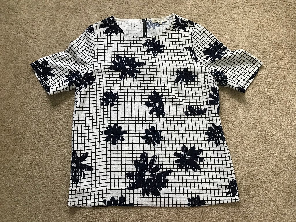 Essentiel Antwerp top met ruitjes en bloemenprint, maat 36, Verzenden, Gedragen, Maat 36 (S), Overige kleuren
