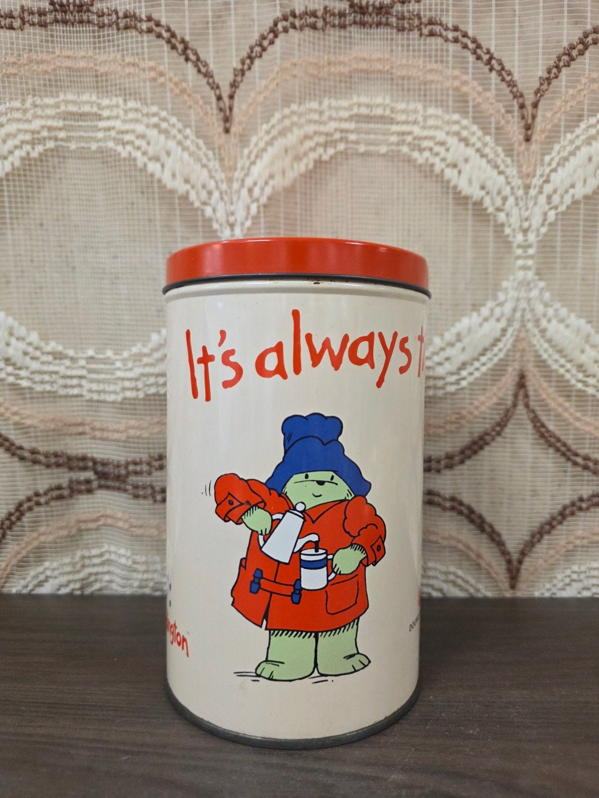 Douwe Egberts Paddington blik 1995 always time for coffee, Verzamelen, Ophalen of Verzenden, Gebruikt, Koffie, Douwe Egberts