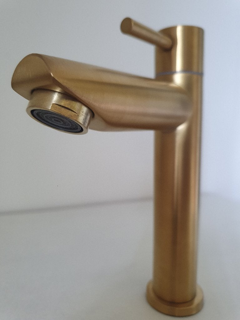Fonteinkraan Toilet badkamer kraan GOUD geborsteld, Doe-het-zelf en Verbouw, Sanitair, Ophalen of Verzenden, Nieuw, Rvs, Kraan