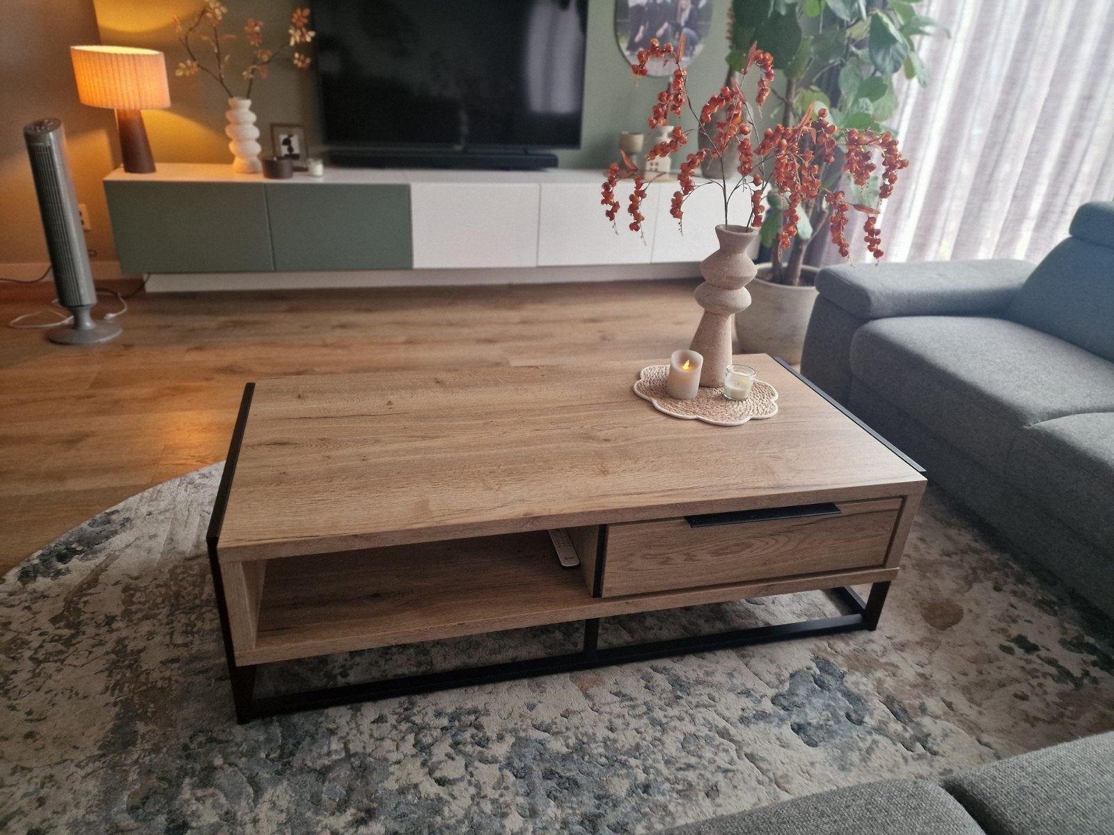 Zo goed als nieuw: Salontafel met lade, Ophalen, 100 tot 150 cm, 50 tot 100 cm, Zo goed als nieuw