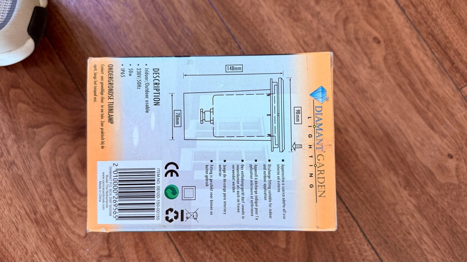 Diamant Garden Lighting Ondergrondse Tuinlamp nieuw in doos, Minder dan 50 watt, Nieuw, Ophalen of Verzenden, Netvoeding