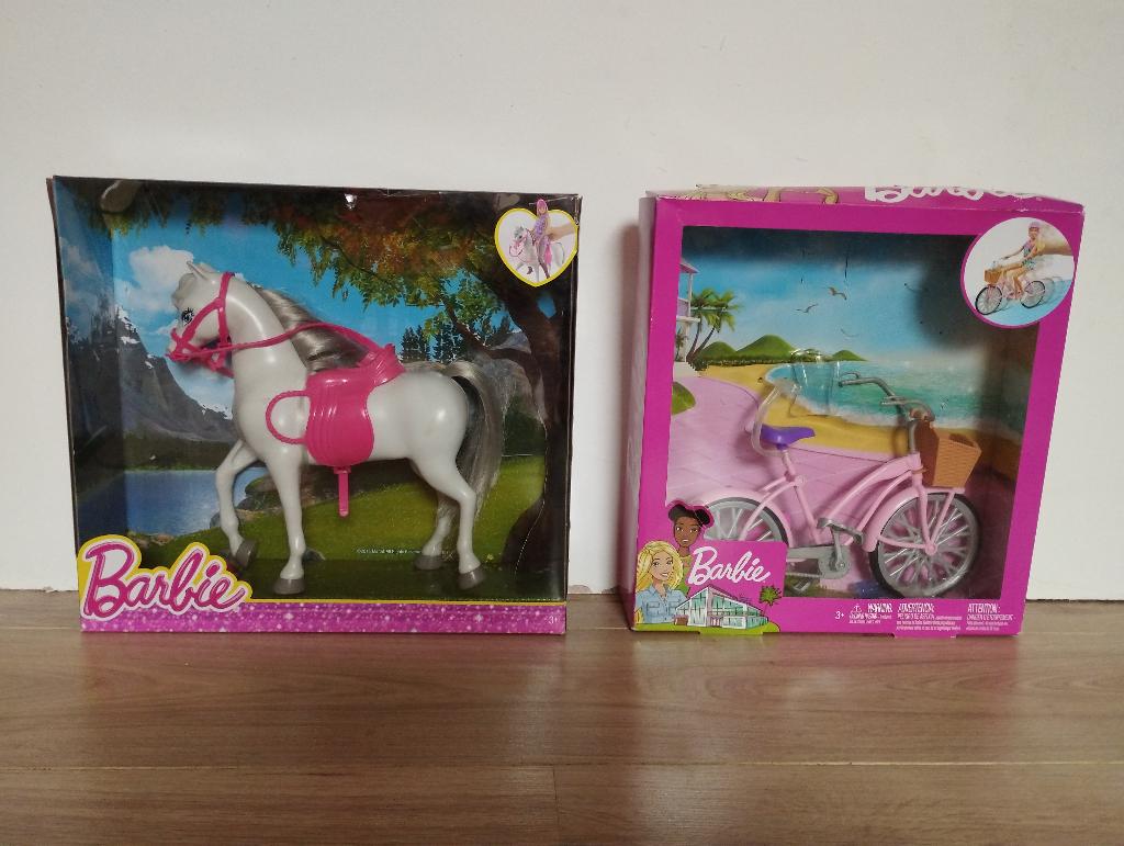 Barbie fiets en paard, Kinderen en Baby's, Speelgoed | Poppen, Ophalen of Verzenden, Gebruikt, Barbie