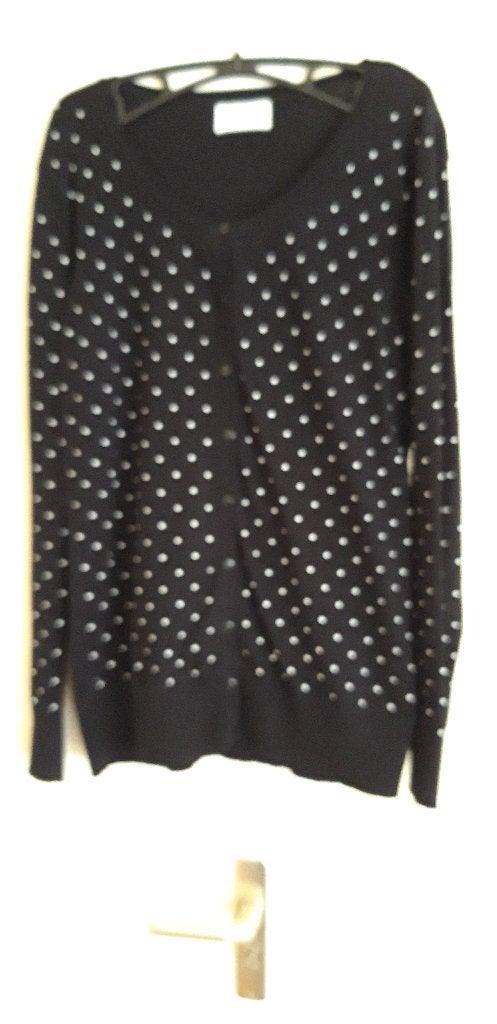 vest in maat L zwart met witte stippen, Ophalen of Verzenden, Zo goed als nieuw, Maat 42/44 (L), Zwart