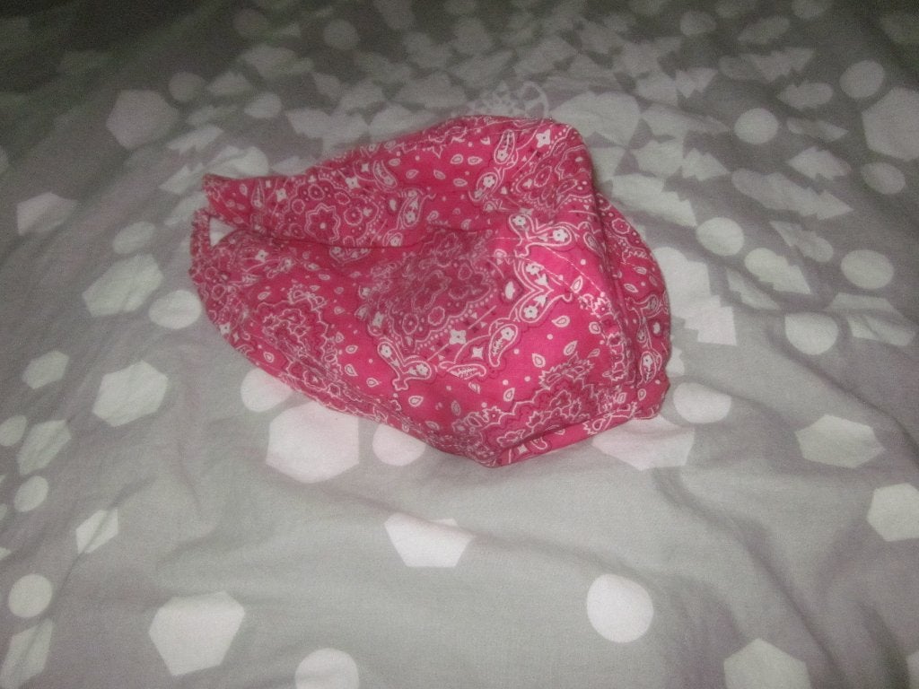 Nieuwe fuchsia/wit/zwarte bandana, Ophalen of Verzenden, Nieuw, Muts