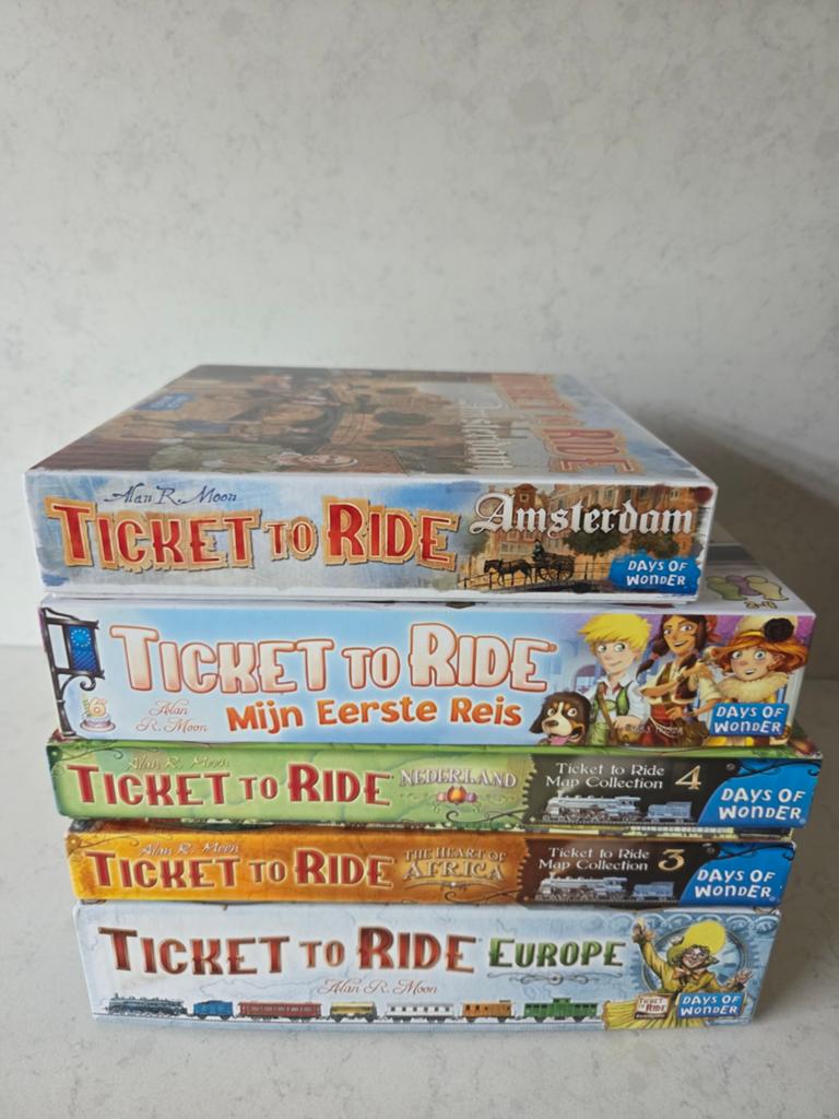 5x Ticket to Ride, Hobby en Vrije tijd, Gezelschapsspellen | Bordspellen, Ophalen of Verzenden, Gebruikt
