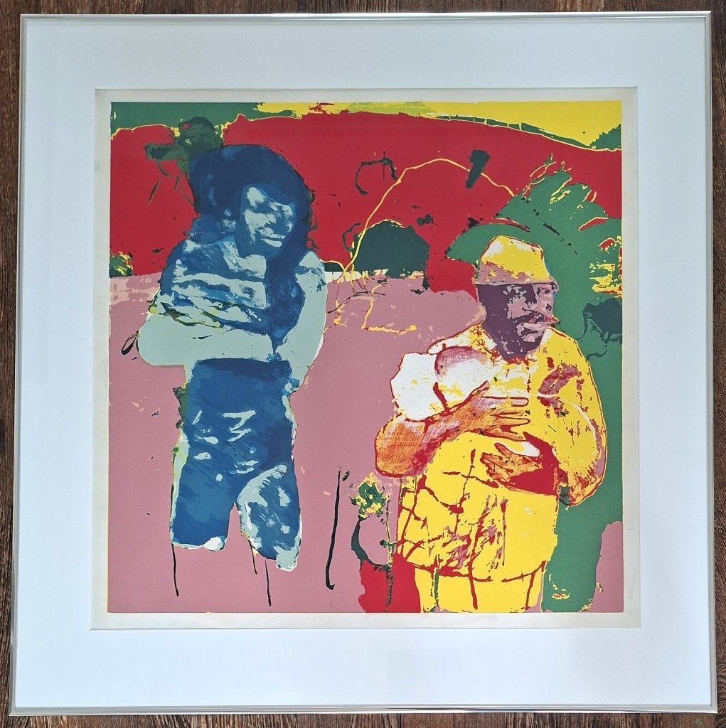 Zeefdruk van Kees van Bohemen uit 1974 - mooi ingelijst, Antiek en Kunst, Kunst | Litho's en Zeefdrukken, Ophalen of Verzenden