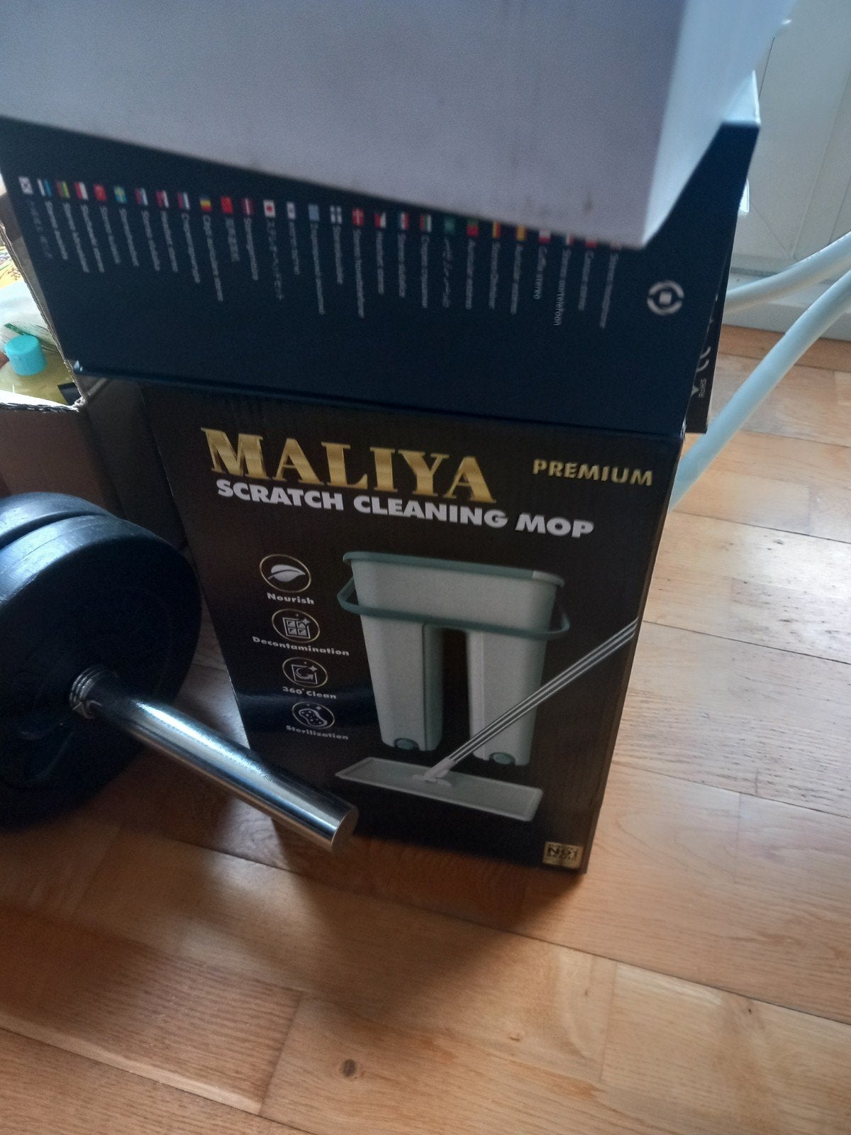 MALIYA Premium Scratch Cleaning Mop met emmer, Ophalen of Verzenden, Mop of Dweil