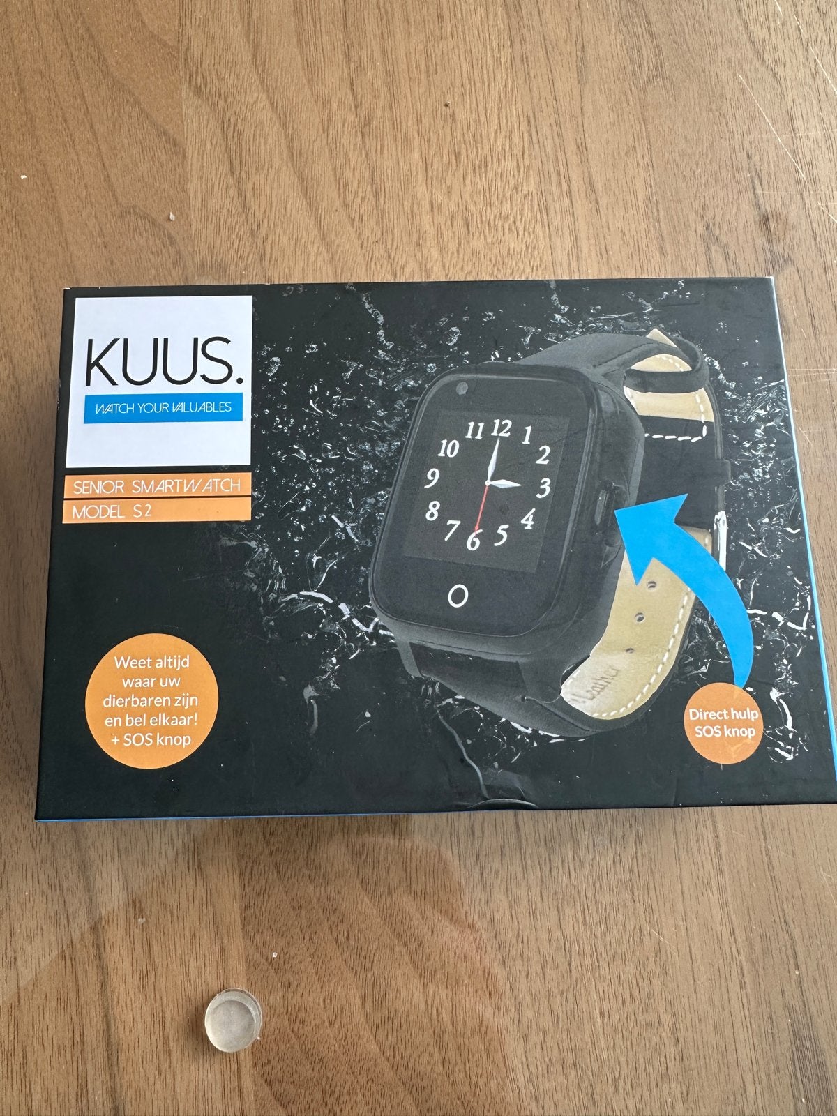 Kuus. Senior Smartwatch Model S2 - Nieuw in doos, Zwart, Nieuw, Ophalen of Verzenden, GPS
