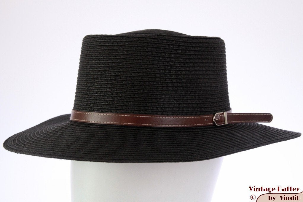 Zomer Outback hoed zwartgrijs gecoat papier 57, 58, 59 nieuw, Ophalen of Verzenden, Nieuw, 58 of 59 cm (L, 7¼ of ⅜ inch), Hoed