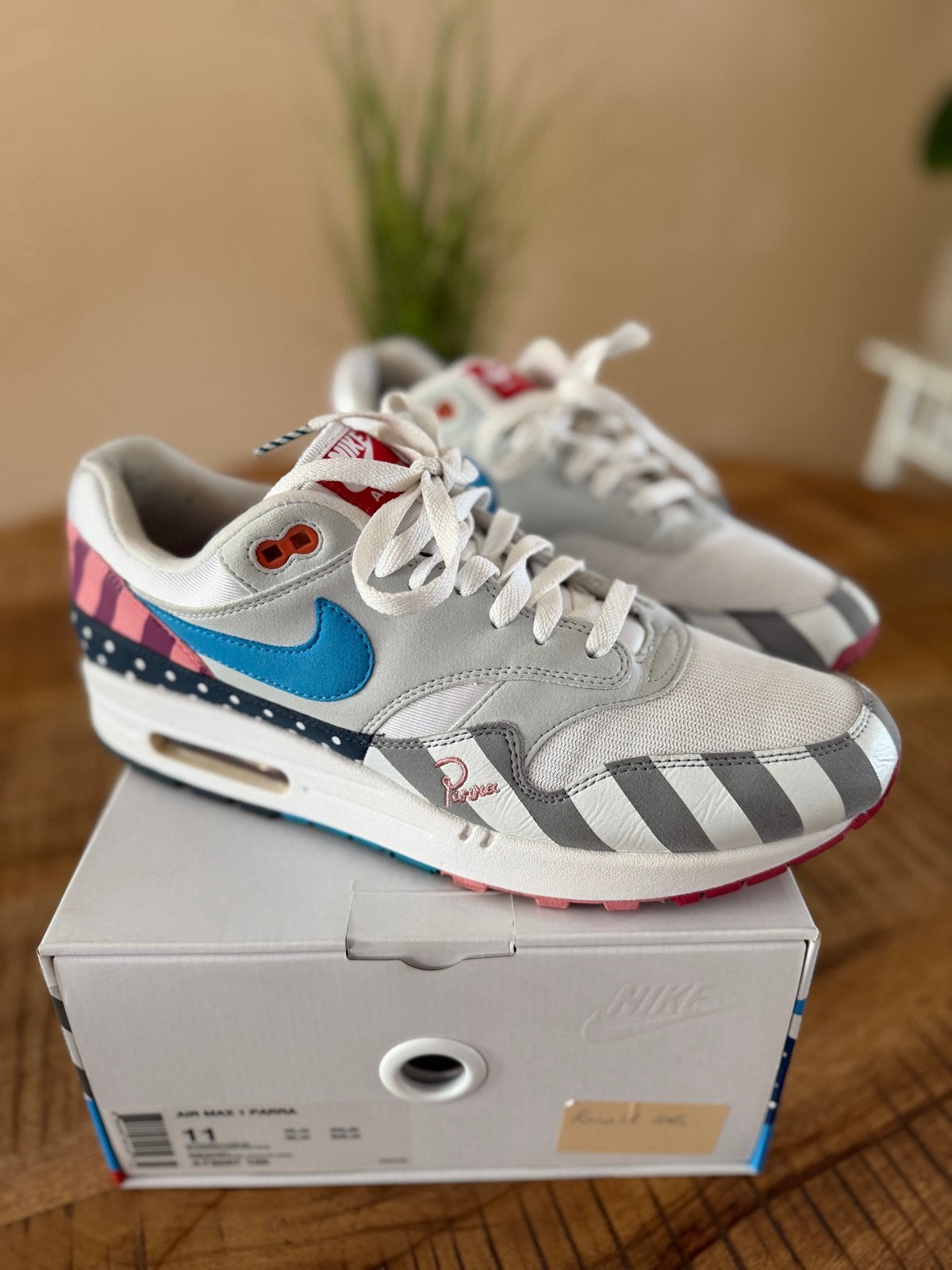 Nike Air Max 1 Parra - Maat 45, Overige kleuren, Ophalen of Verzenden, Sneakers of Gympen, Gedragen