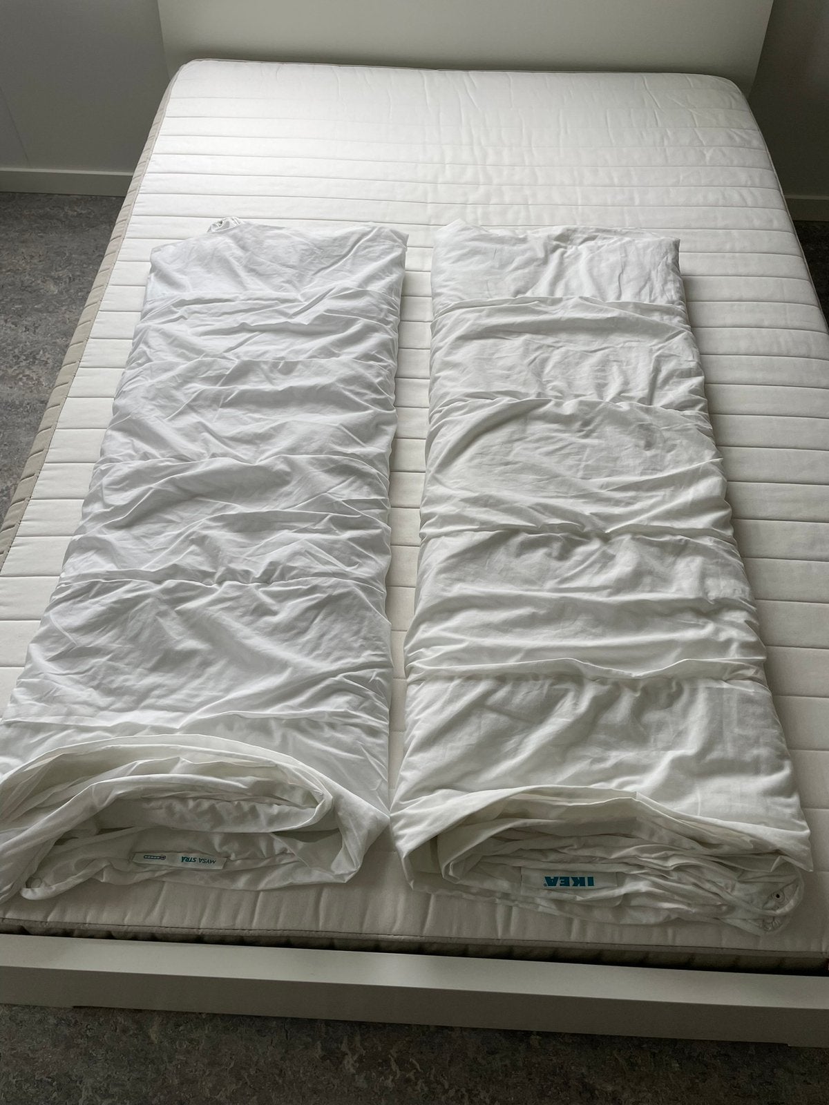 IKEA 4 seizoenendekbed - 1 pers - 140x200 cm - Mysa Strå, Huis en Inrichting, Koppelbaar, Eenpersoons, Wit, Ophalen of Verzenden