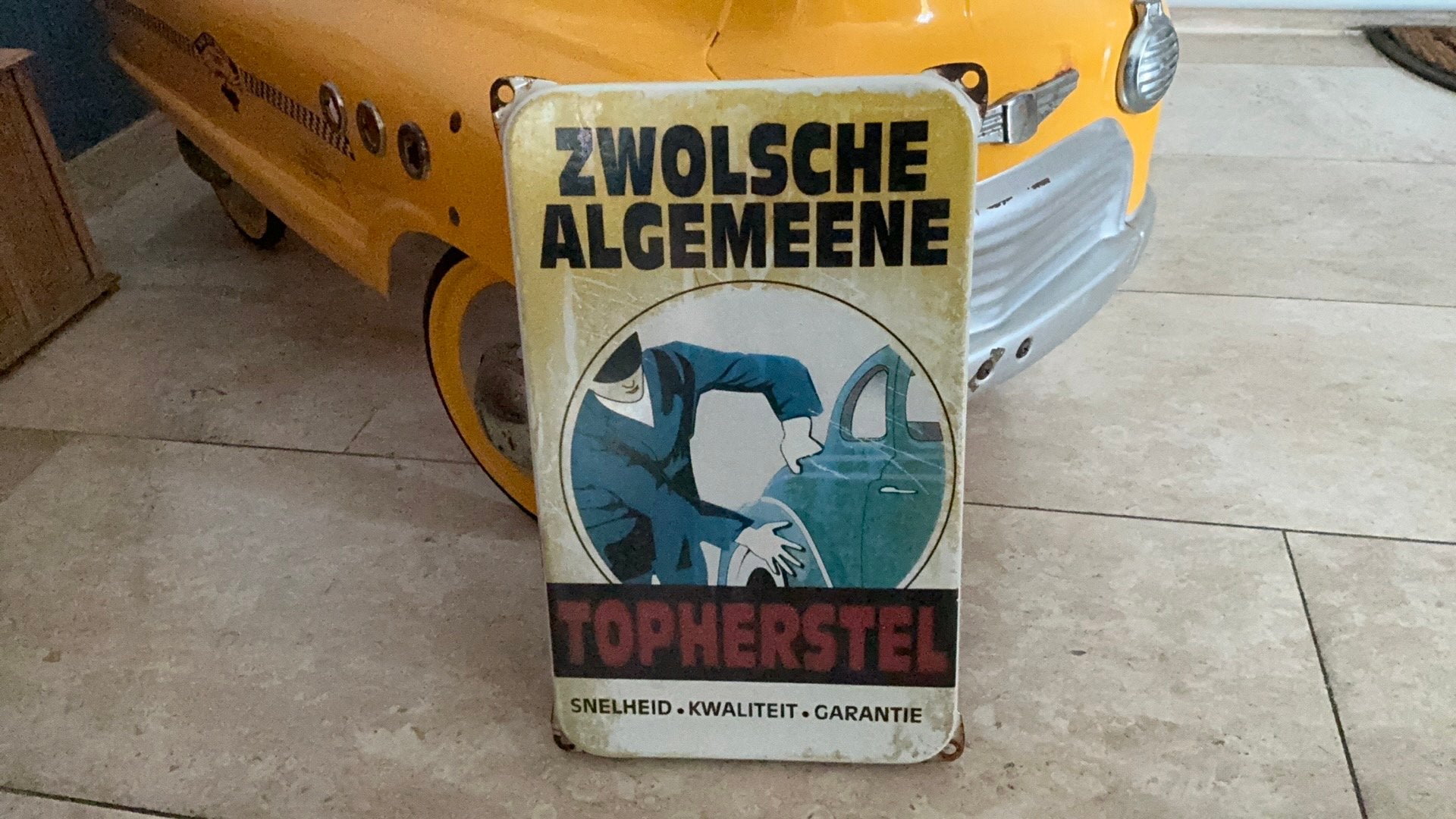 ZWOLSCHE ALGEMEENE., Verzamelen, Ophalen of Verzenden, Gebruikt, Reclamebord