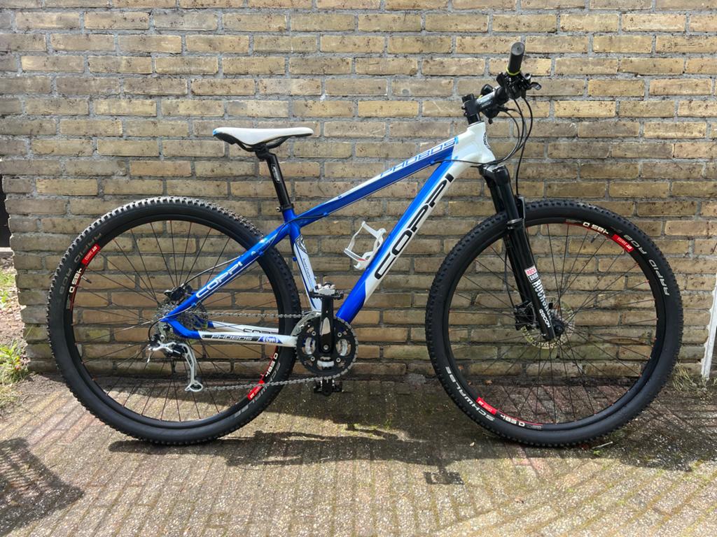Unieke Coppi Mountainbike met schijfremmen, Hardtail, 45 tot 49 cm, Zo goed als nieuw, Schijfrem