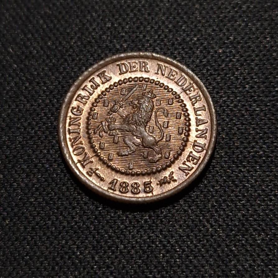 1/2 cent 1885 hele mooie kwaliteit, Postzegels en Munten, Munten | Nederland, Verzenden, Koning Willem III, Overige waardes, Losse munt
