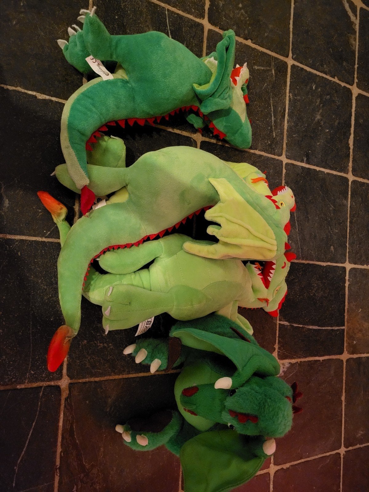 Efteling Draak Knuffels - Set van 3, Groen, Overige typen, Ophalen of Verzenden, Met label