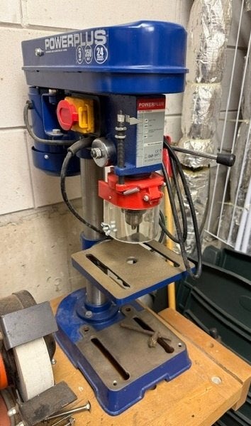 Kolomboormachine 350W 5 SNELHEDEN Powerplus 7a jdu, Ophalen, Zo goed als nieuw, Minder dan 400 watt, Klopboormechanisme