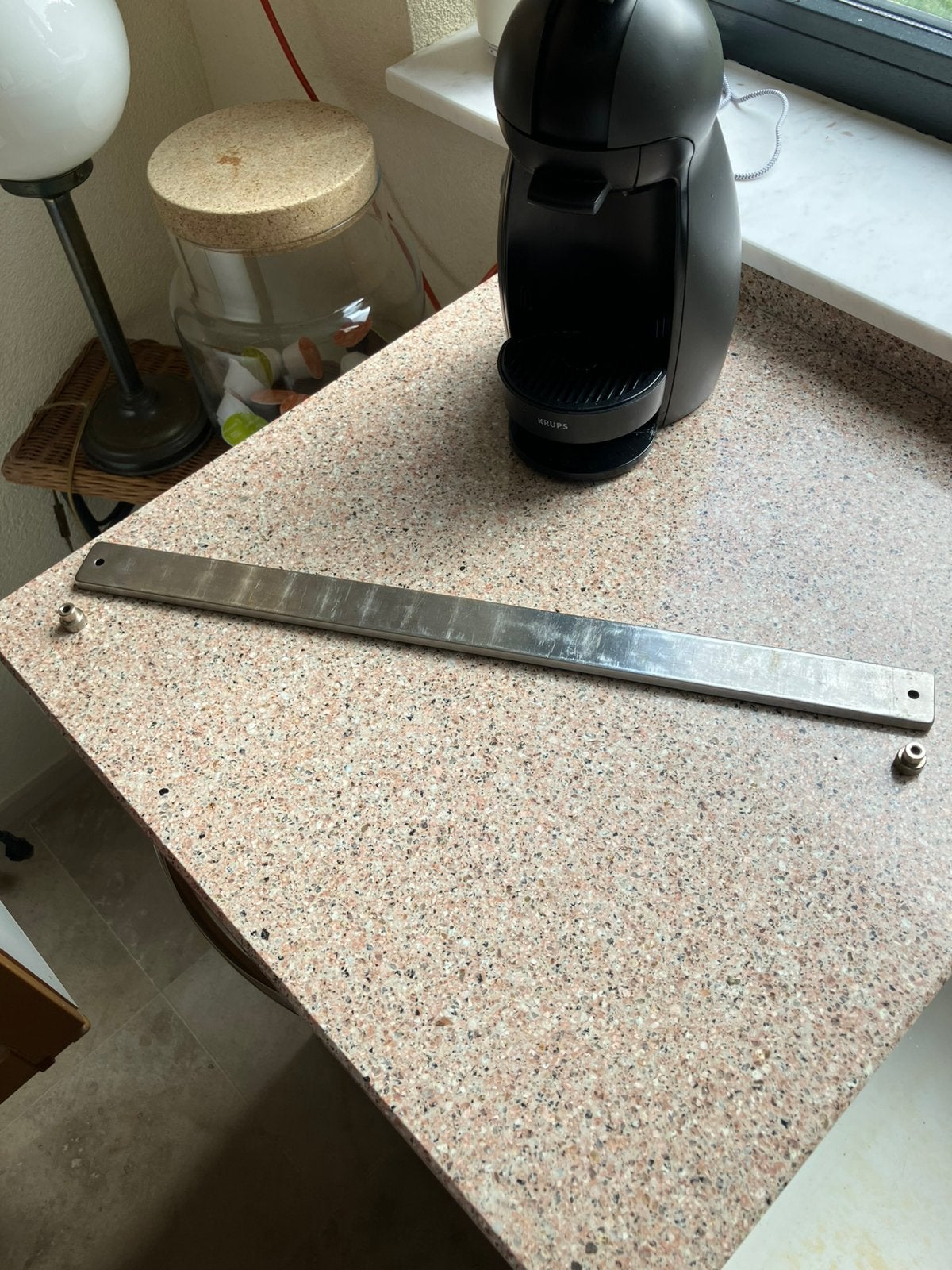 Messen magneet rek voor messen, Gebruikt, Los bestek, Ophalen of Verzenden, Rvs of Chroom