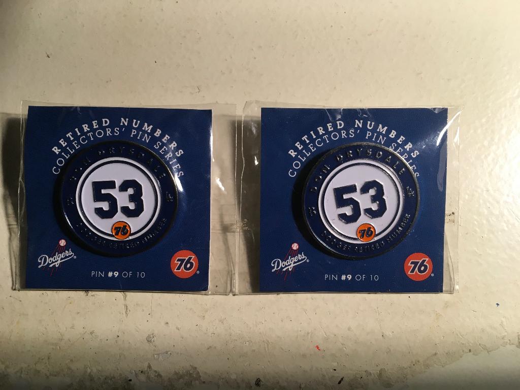 Baseball retired numbers pin Dodgers, Ophalen of Verzenden, Nieuw, Honkbal, Overige typen