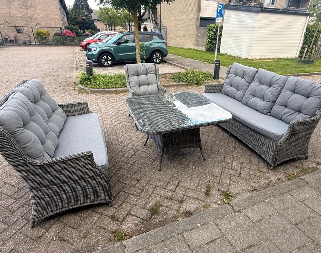 Prachtige Bois Le Duc Dining Loungeset Tuinset, Ophalen, Wicker, Stoel