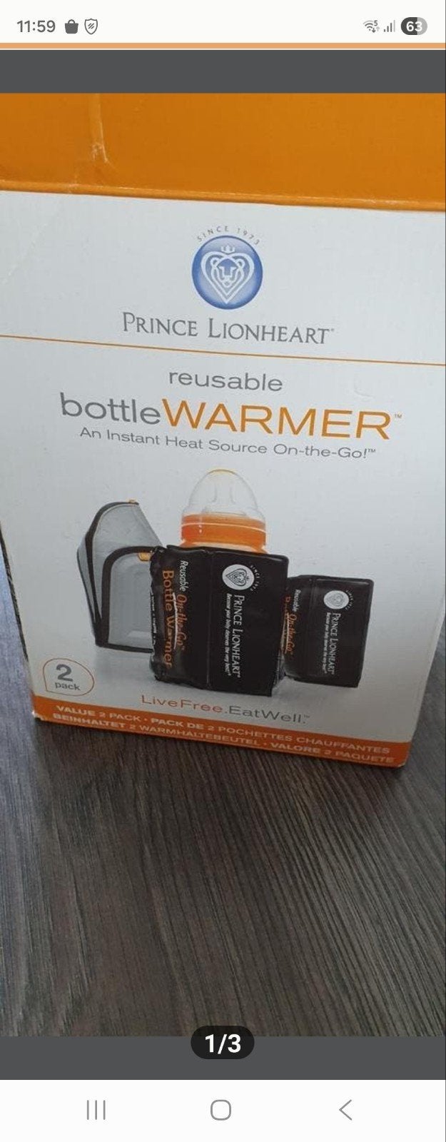 Prince Lionheart Flessenwarmer - Draagbaar en Herbruikbaar, Ophalen of Verzenden, Zo goed als nieuw, Flessen- of potjesverwarmer