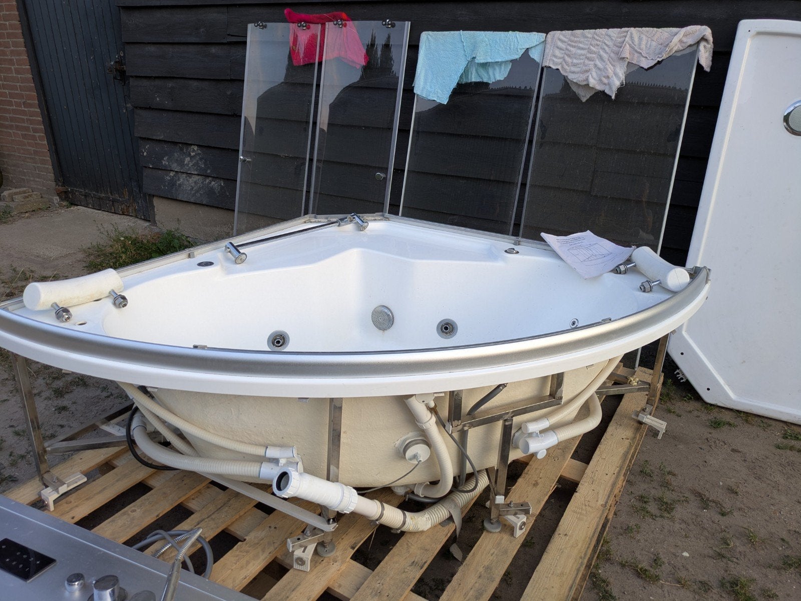 Douchecabine/Stoomcabine Whirlpool Maxaro SCW1515 150x150cm, Doe-het-zelf en Verbouw, Sanitair, Ophalen of Verzenden, Gebruikt
