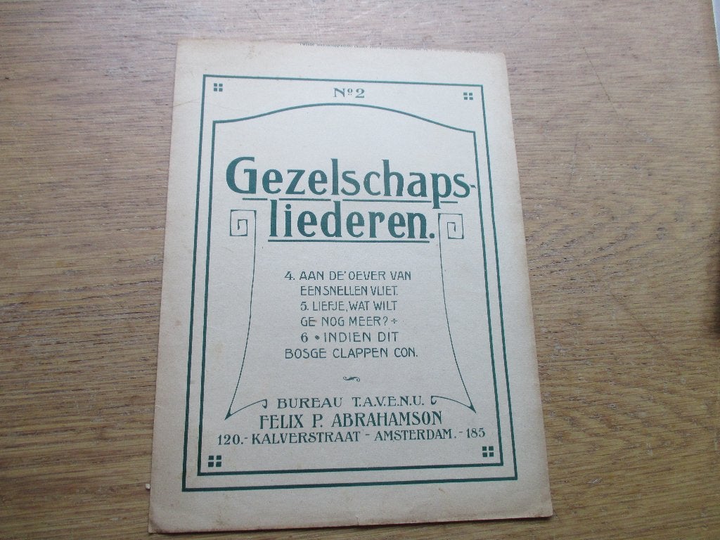 Gezelschapsliederen No. 2 - Oude bladmuziek, Zang, Gebruikt, Overige soorten, Ophalen of Verzenden