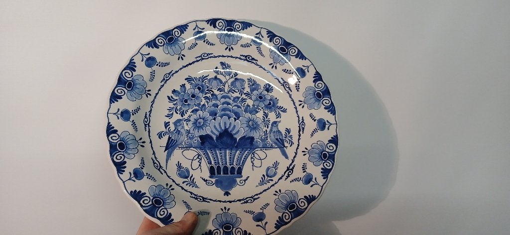 Groot Bord Porselein Royal Delfts Blauw de Porceleyne Fles 2, Ophalen of Verzenden