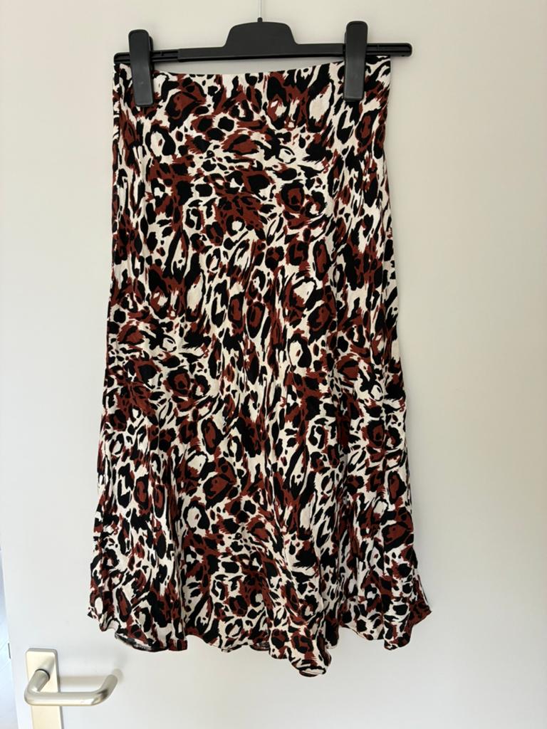 Mooie  print rok van Vanilia, - Maat M, als nieuw, Kleding | Dames, Rokken, Maat 38/40 (M), Bruin, Ophalen of Verzenden, Zo goed als nieuw