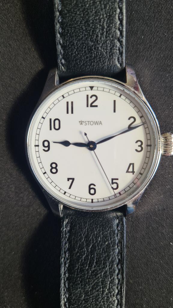 Stowa Marine Classic 36, Leer, Staal, Polshorloge, Zo goed als nieuw