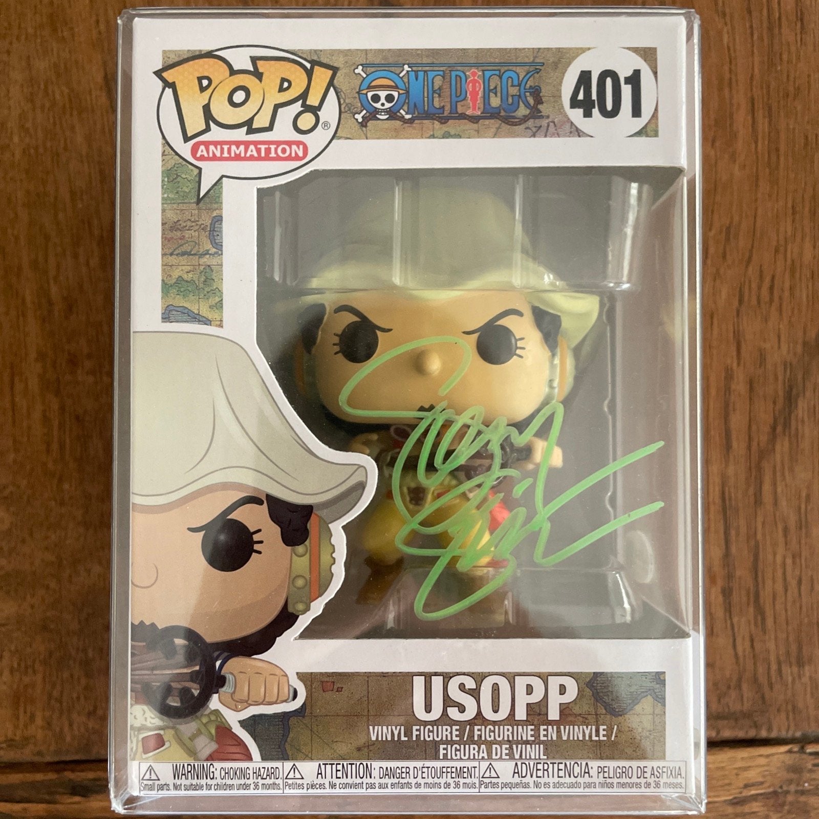 One Piece Ussop Funko Pop #401 - Gesigneerd Jacob Gibson, Ophalen of Verzenden, Zo goed als nieuw
