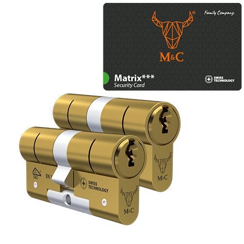 M&C Matrix messing cilinder 2x gelijksluitend SKG***, Niet ingevuld, Niet ingevuld, Niet ingevuld