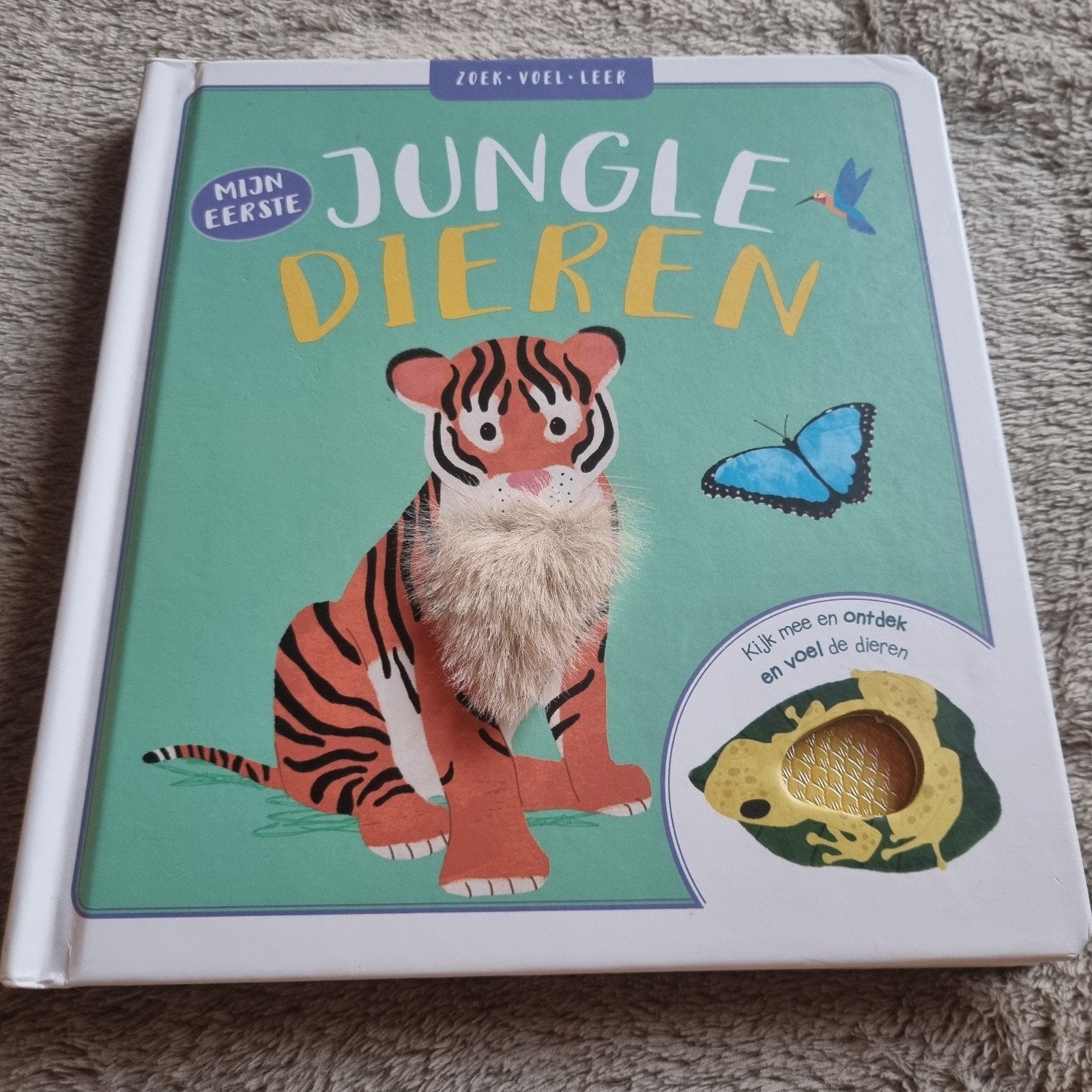 Mijn Eerste Jungle Dieren Zoek-Voel-Leer Boek, Ophalen of Verzenden
