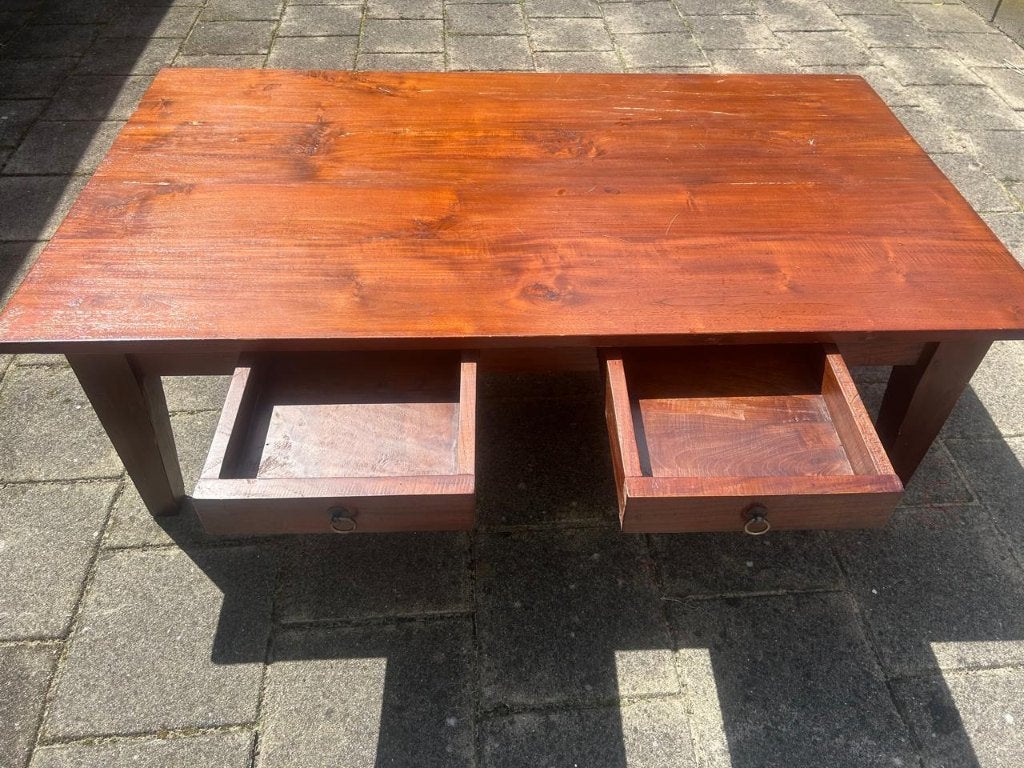 Massief houten tafel – stevig en tijdloos, Ophalen, Gebruikt, 100 tot 150 cm, 50 tot 100 cm