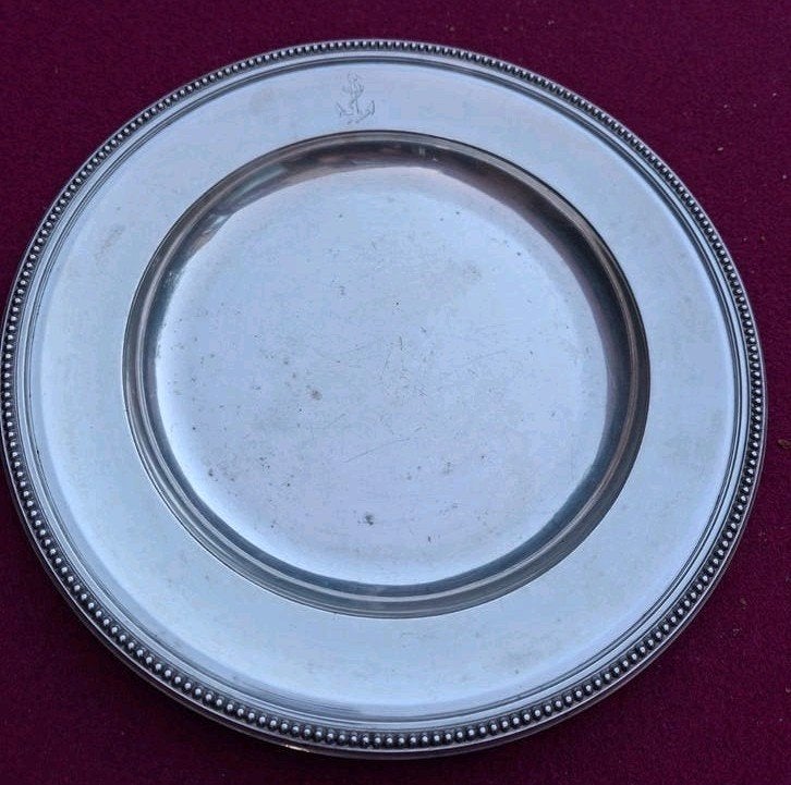 1400 gram Grote zware verzilverde Christofle schaal anker, Ophalen of Verzenden