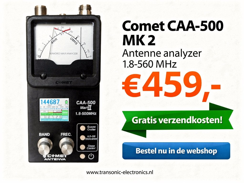 Comet CAA 500 Mark 2 Antenne Analyzer 1.8 – 500 Mhz 50 Ohm, Japan, Verzenden, ., Nieuw