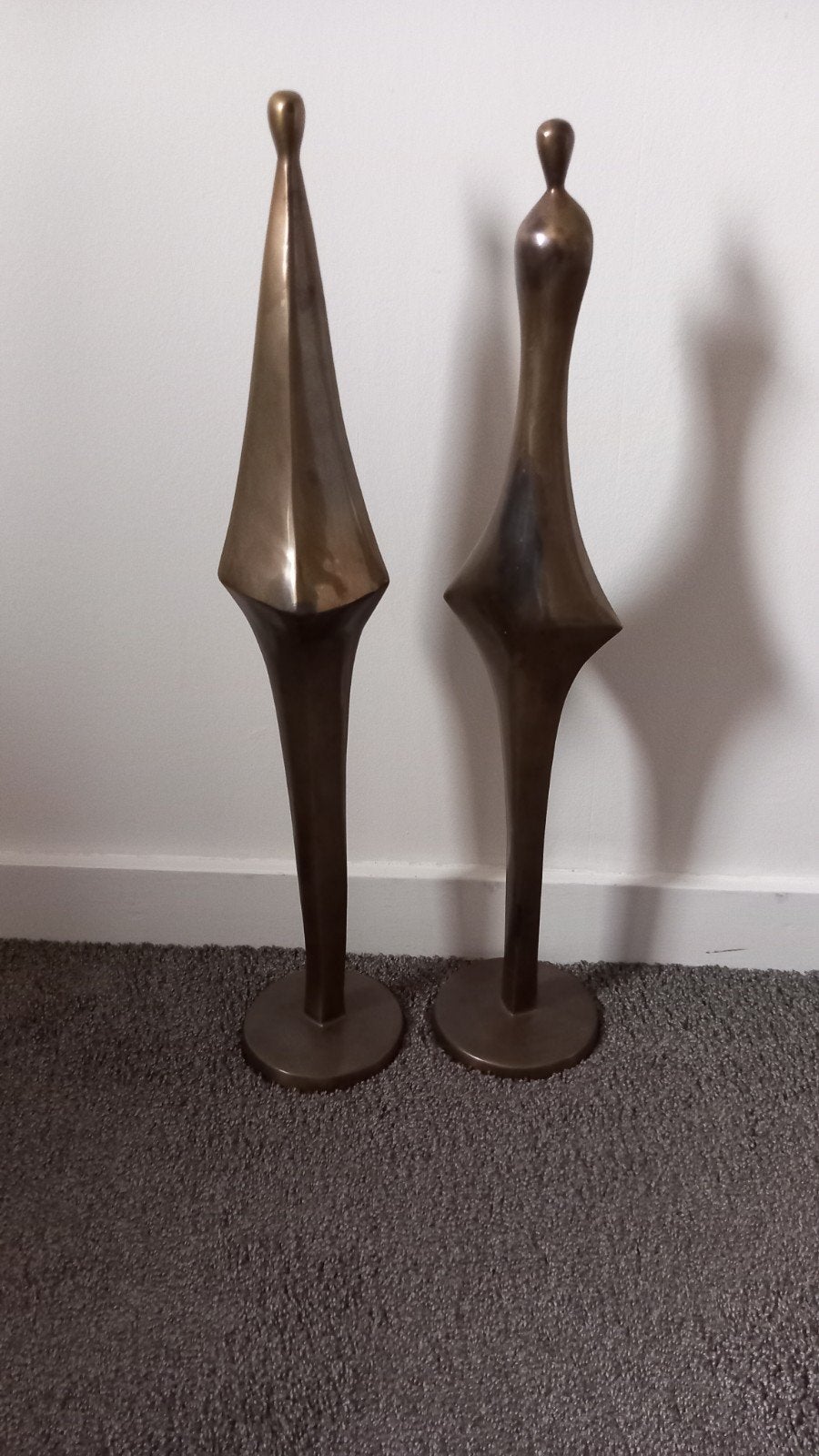 man en vrouw metaal design gesigneerd Lumiere, Ophalen of Verzenden